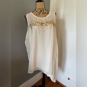 Asymmetrical sleeveless top